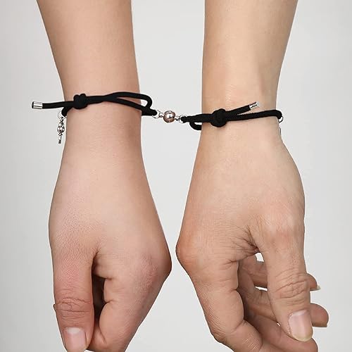 Dlihc 2pcs Couples Bracelets for Women Men, Connecting Bracelets - Main Image