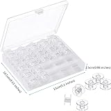 Cheeroyal 25 Clear Sewing Machine Bobbins with Storage Box - Universal Fit view 4