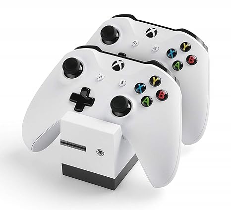 snakebyte Xbox One TWIN:CHARGE X - weiß - Ladeschale für sämtliche Xbox One Controller - inkl. 2 Akkus à 800mAh