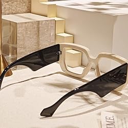 Laemzinv Oversized Square Blue Light Glasses for