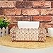 DLCUEL Anferstore Crystal Tissue Box Cover Rectangular-Decorative Tissue Box Cover Tissue Holder-Crystal Napkins Container-for Elegant Décor(7.87? x 4.6? x 3.75?) (Gold, Round)