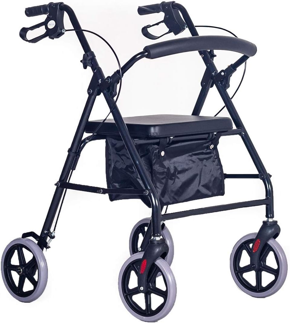 Plegable ligero Andador con ruedas andador con frenos, asiento y bandeja Amazon.es Salud y Plegable ligero Andador con ruedas andador con frenos, asiento y bandeja Amazon.es Salud y