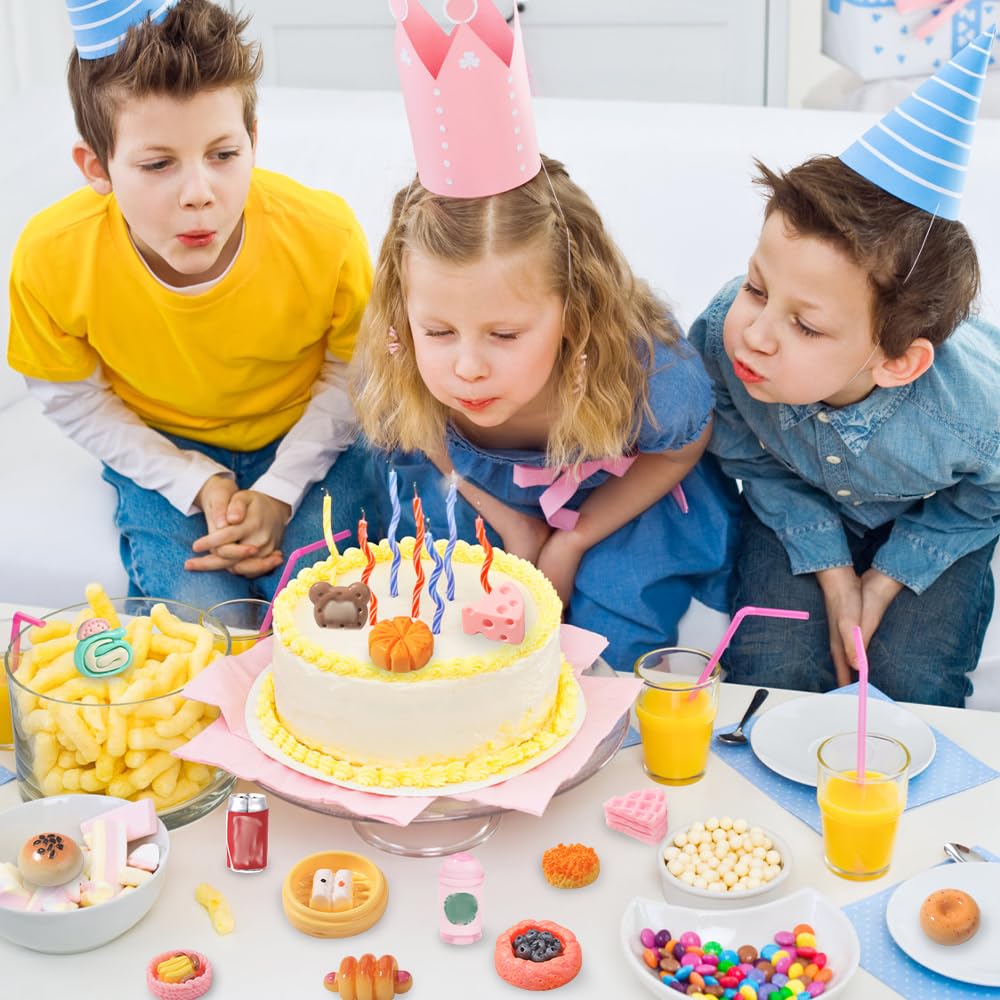 100pcs Miniature Foods Drink Bottles Toys, Mixed Mini Resin Food Drinks Figures Pretend Play Kitchen Game Party Favor Toy for Dollhouse Accessories Decorations