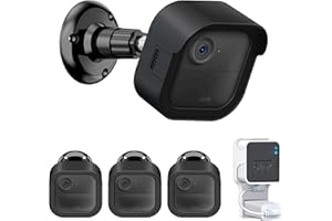 KIDJOYO Camera Mount for Blink Outdoor 4 with Outlet Mount for Blink Sync Module 2, Protective Cover & 360°Adjustable Mount for Blink Camera Wireless 4th for Outside for Blink Camera Accessories(3 Pack)