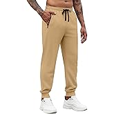 COOFANDY Men's Joggers Drawstring Jogger Sweatpants with Zipper Pockets Lightweight Slim Fit Athletic Track Pants