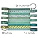 Washi Tape Foil Set [10 Rolls] - 330 Feet Long - Acrylic Organizer and Dispenser Box - Decorative Washi Tapes - Colorful Craft Tape - Adhesive Decor Masking Tape with Gift Box by ArtQ - Turquoise