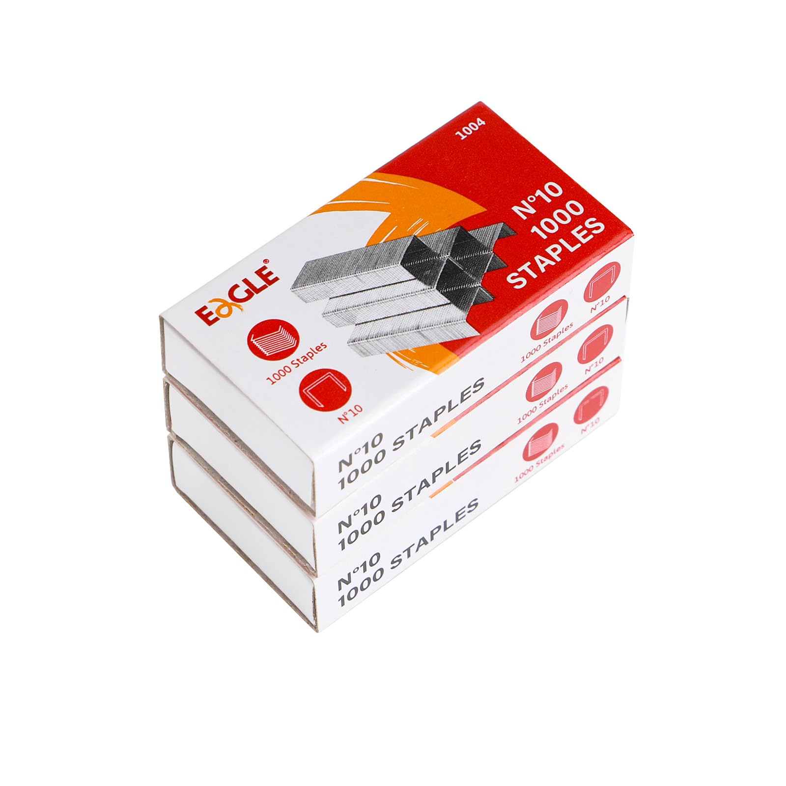 Photo 1 of Eagle No.10 Mini Premium Staples for #10 Staplers, 1000 pcs Per Box, Pack of 3 Boxes, 3000 pcs in Total, Silver