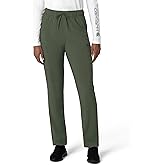 Carhartt Scrubs for Women Force Cross-Flex Straight-Leg Cargo Pants with Drawstring and 7 Pockets Olive