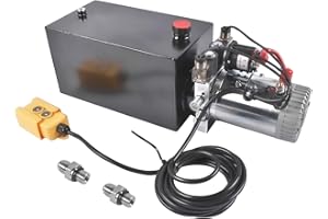 10 Quart Double Acting Hydraulic Pump 12V Dump Trailer Power Unit 2.1HP Weonefit