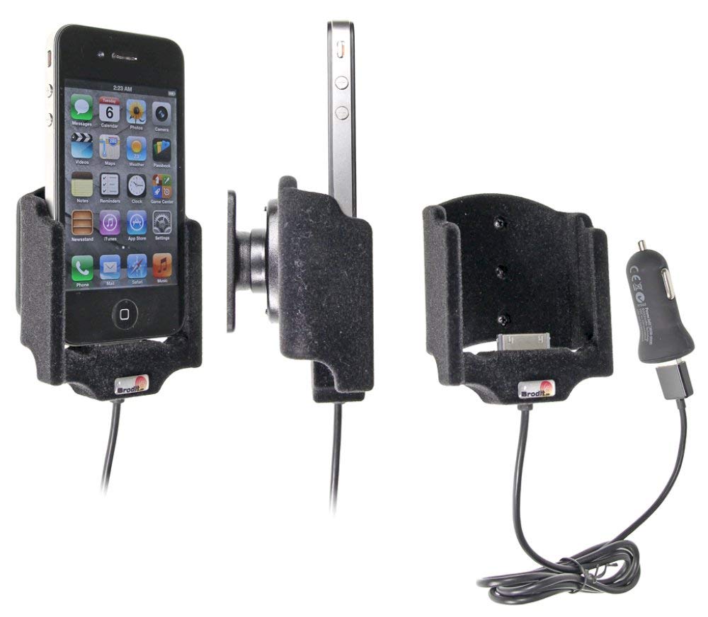 Brodit Active Holder with Cigarette Plug for Apple iPhone 4/4S