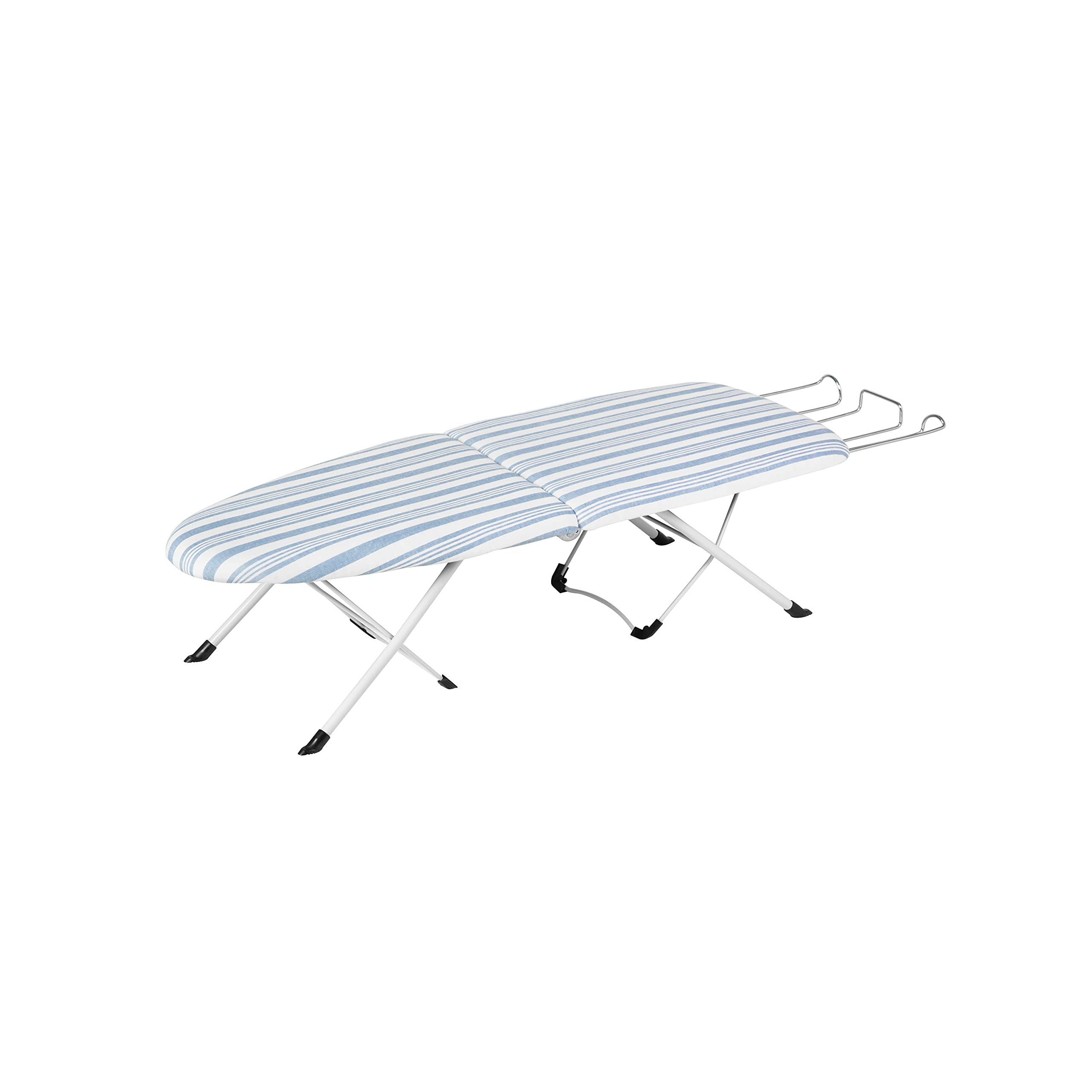 Honey-Can-Do Folding Tabletop Ironing Board with Iron Rest, Blue, 32” L x 12” W, Steel Frame