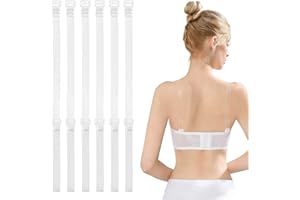 Liqqlex 3 Pairs Adjustable Bra Strap Replacement for Swimwear & Dresses, Elastic Straps with Metal Hooks