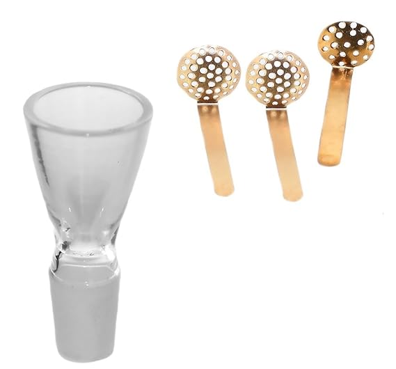 budawi Extra Stabiler Glas Kopf 14,5 mm mit 3 Siebe Glaskopf 14,5er Schliff Stecksysteme Tabakkopf