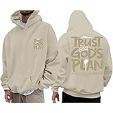 Weripoah Christian Hoodies for Men Jesus Hoodie Religious God Sweatshirts Faith Bible Verse Sweatshirt Inspirational Pullover