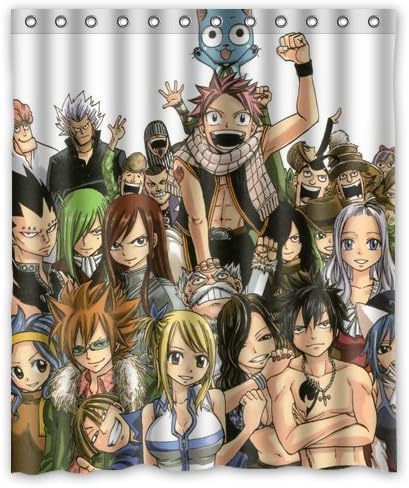Fairy Tail Manga Cartoon Anime shower curtain 60x72 inch