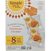 Simple Mills, Crackers Farmhouse Cheddar Snack Pack 8Ct, 0.8 Ounce