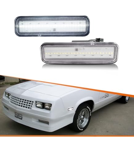 87 Monte Carlo Ss Parts HECASA Clear Front Parking &amp; Turn Signal Lights For 1981-1988 Chevrolet Monte Carlo Ss Accessories