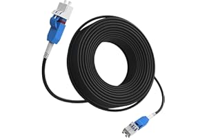 ERSTICKT 75M/246FT LC to LC Armored Outdoor Fiber Optic Cable, Single Mode Duplex 9/125μm SMF Fiber Patch Cord, OS1/OS2 Compatible, Black LSZH Jacket, Uniboot Jumper for FTTH, Data Center, Long-Distance Use