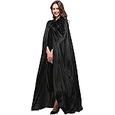 Wizland Unisex Velvet Robe Cloak With Hood Halloween Wizard Long Robe Vampire，Mothers Day Gifts for Wife