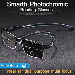Manly Kicks Reading Glasses, Titanium Multi-Focus