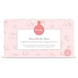 Femallay Organic Strawberry Kiss Vaginal Moisturizing Suppository Melts – 14 Individually Sealed Suppositories + 1 applicator