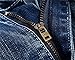 YTD Mens Distressed Ripped Biker Slim Jeans Stretched Moto Denim Pants (W28(Tag 30), R-Grey)