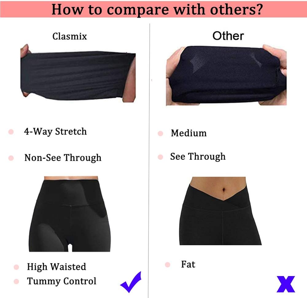 Womens Leggings-High Waisted Black Leggings for Women-Premium Jeggings for Workout, Yoga: Clothing