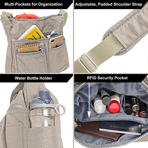 NeatPack Crossbody Bags for Women with Bottle Holder, Anti Theft RFID