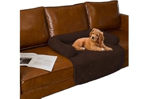 Ameritex Pet Dog Bed Coral Fleece Furniture Cover with Anti-Slip Back Suitable for Bed and Sofa Super Soft (Medium-30 x30, Chocolate)