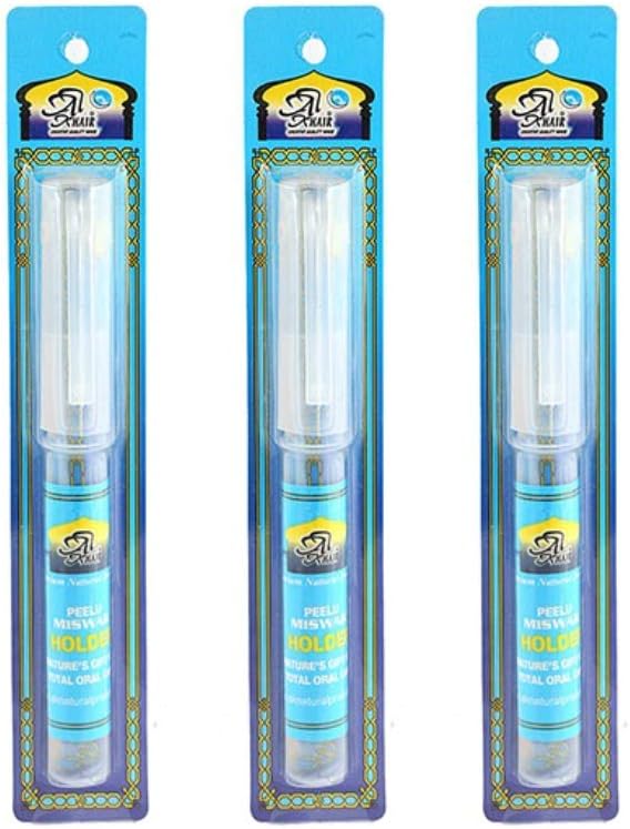 Al-Khair Miswak Natural Tooth Brush Stick with Holder - 3 Pack