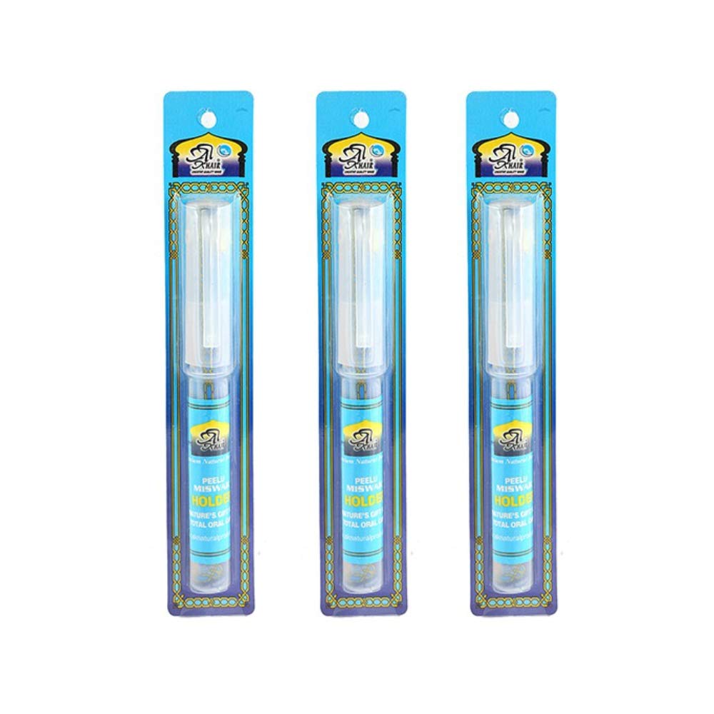 Miswak with Holder Natural Tooth Brush Wooden Fresh Stick Peelu Siwak (3)