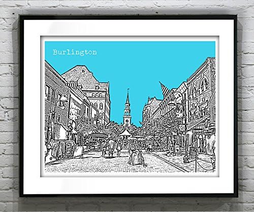 Burlington Vermont Art Print - Burlington, VT - Version 5