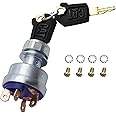 EATAKWARD 9G7641 New Ignition Switch with 2 Keys, Replacement for Caterpillar (Cat) D250E D300E D350E Cat Key Switch