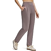 G4Free ShiftReady Ankle Women's Casual Pants with Pockets Tapered Front Pleated High Waist Trousers for Work Lounge Travel