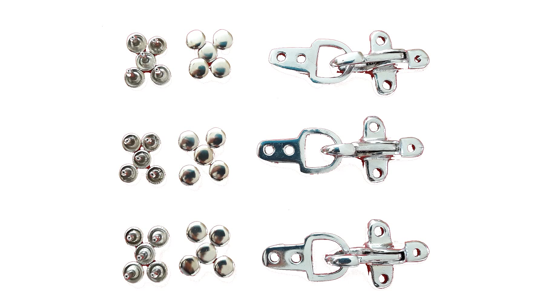 MAGS World24 Cowl Clasp Hook Clasp Lobster Clasp Replacement Clasp in Silver for Leather Vests Pack of 3