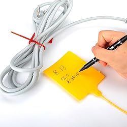 TidyTie Cable Marker Tie Tags, 104Pcs Self-Locking