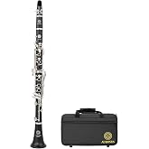 AUROSUS CG S7 b flat clarinet beginner student nickel rose gold keys | abs body with dual tuning barrels leather pads adjustable thumb rest mouthpiece and backpack case
