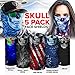 S A CO Official SKULL 5 PACK! Face Shields, Perfect for All Outdoor Activities, Protects Face Against the Elements