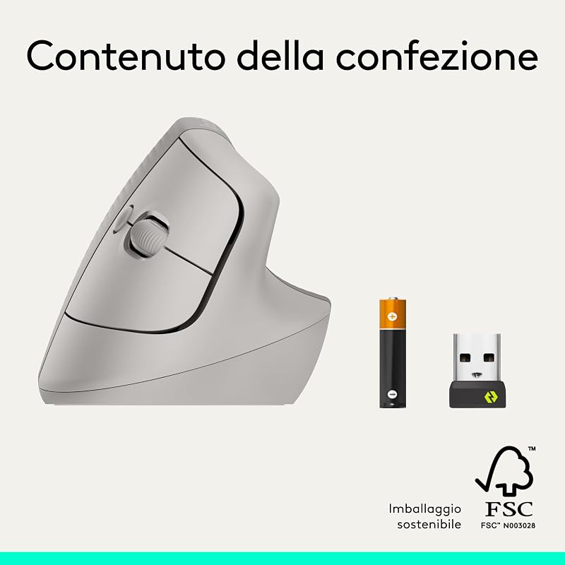 Lift, mouse ergonomico verticale wireless - Sabbia