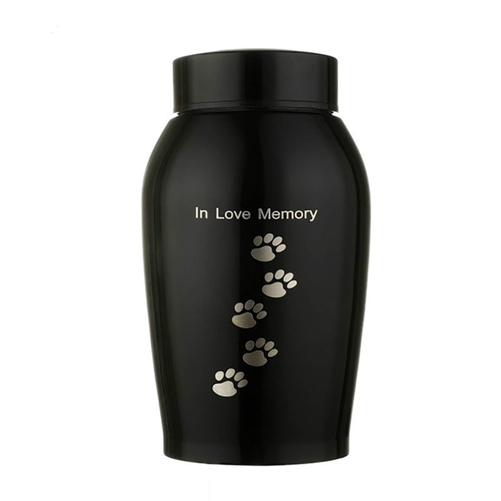Sendley Gold/Black Edelstahl Urnen HAUSTIERE Hund Katze Vögel MAUS Cremation Asche Urne AufbewahrungsSchatulle Columbarium Haustiere Memorials (500ML Footprint)
