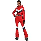 GSOU SNOW Ski Suit Women Snowsuit Slim One Piece Jumpsuit Snow Jackets Waterproof Winter Windproof Outdoor Sports Warm