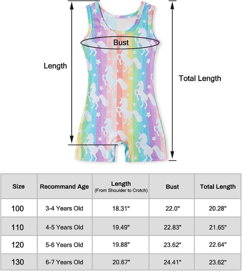 TUONROAD Girls Gymnastics Leotards with Shorts Dance Ballet Unitard Sparkly Biketard for 2-10T: Clothing