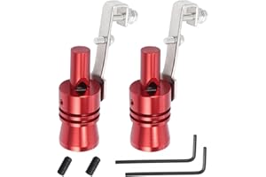 Xximuim Car Turbo Whistle,2PCS Aluminum Alloy Universal Turbo Sound Exhaust Muffler Pipe Whistle for Cars, Motorcycle XL(Red)