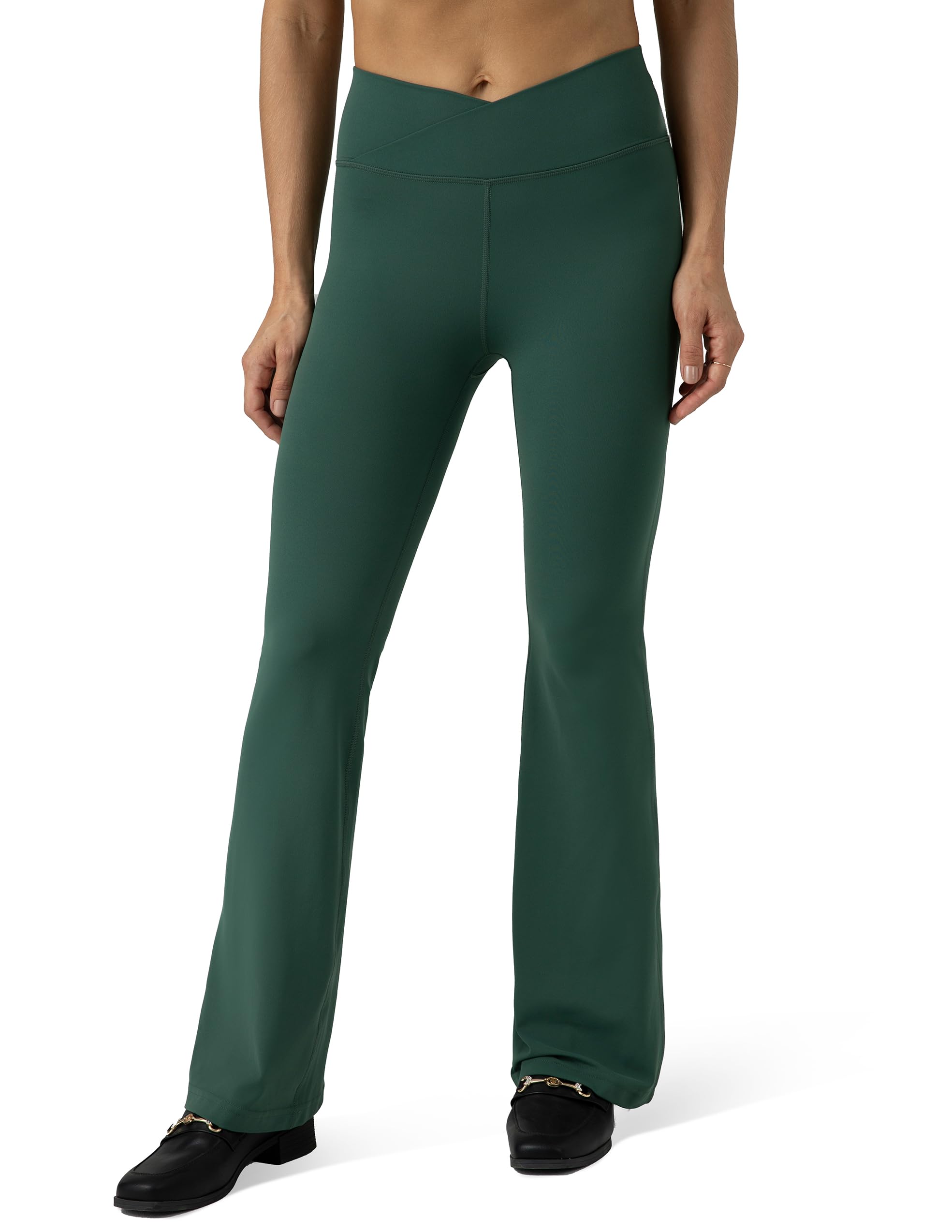 Colorfulkoala Dreamlux Naadloze Leggings 28 inch Voor Dames Hoge Taille zachte geabrasieerde Yogabroek, Zwart, 42