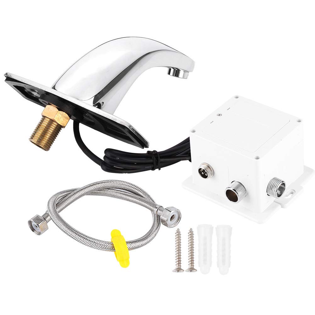 Cerlingwee Automatic Faucet, Basin Faucet Sensor Tap Deck Mounted Touchless for Kitchen for Bathroom