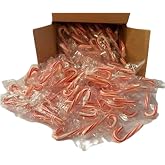 Peppermint Mini Candy Canes, Individually Wrapped Candies, Bulk Christmas Candy (100 - Count)