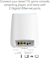 NETGEAR RBR20-100UKS Orbi Tri-Band Mesh WiFi System Router Up to 1500 sq ft 2.2 view 3