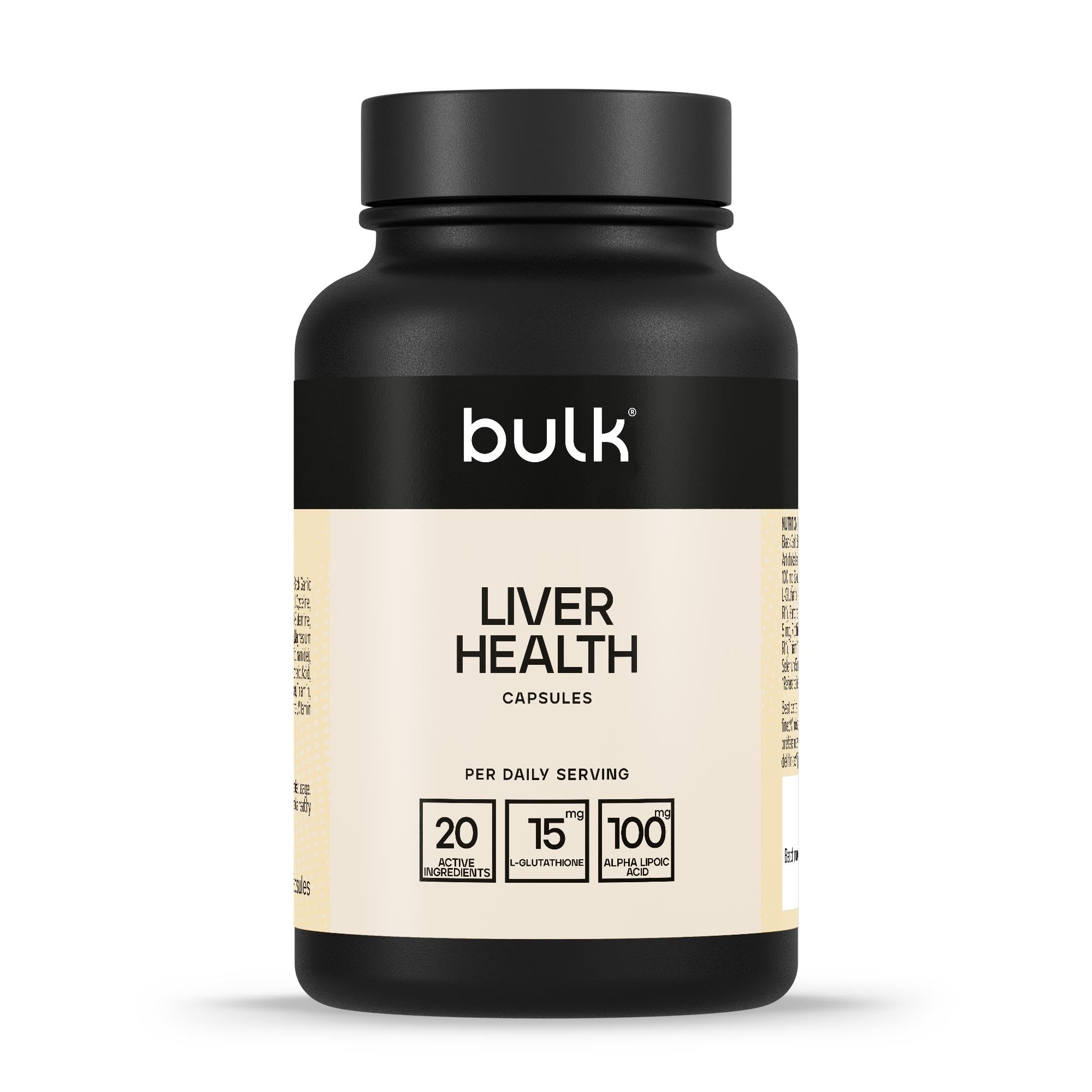 Bulk Liver Health Supplement Capsules, Choline, Vitamin B, Riboflavin, Pack of 90, Packaging May Vary