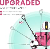 Overmont 100L Festival Camping Wagon Pink with Removable Wheels 220 lbs view 4