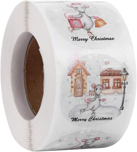 Amazon.com : NUOBESTY 500pcs Merry Christmas Sealing Sticker Gift Seal Labels Decorative Xmas